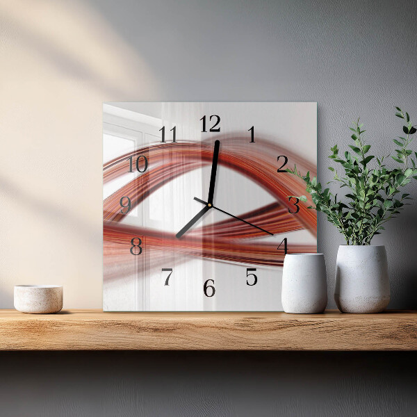 Wanduhr aus glas Abstrakte Linien