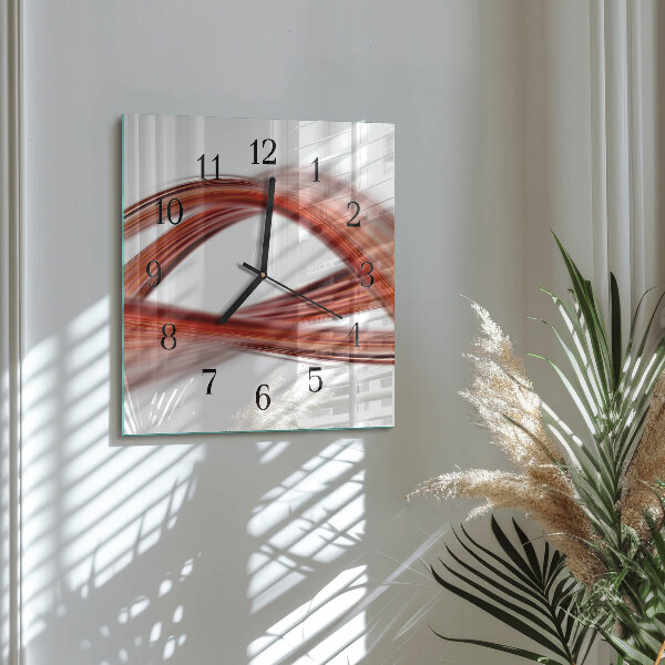 Wanduhr aus glas Abstrakte Linien