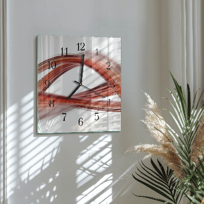 Wanduhr aus glas Abstrakte Linien