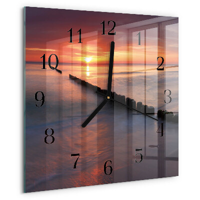 Wanduhr aus glas Sonne des Meeres
