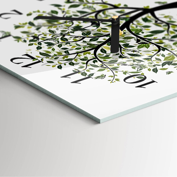 Wanduhr aus glas Baum