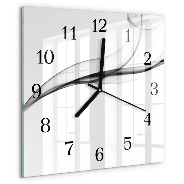 Wanduhr aus glas Abstrakter Rauch