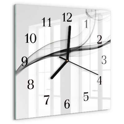 Wanduhr aus glas Abstrakter Rauch