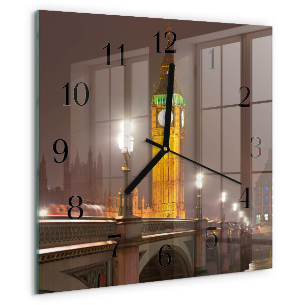 Wanduhr aus glas Big Ben