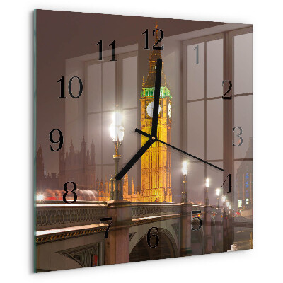Wanduhr aus glas Big Ben