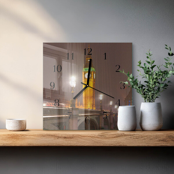 Wanduhr aus glas Big Ben