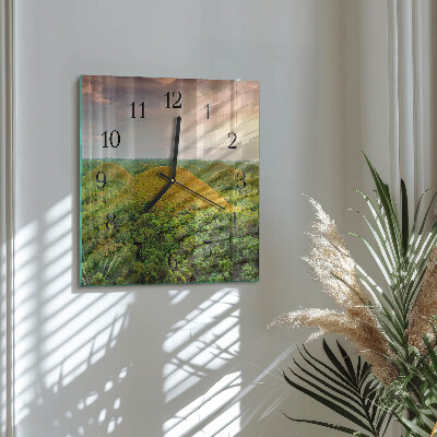Wanduhr aus glas Landschaft