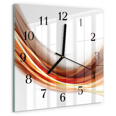 Wanduhr aus glas Abstrakte Linien