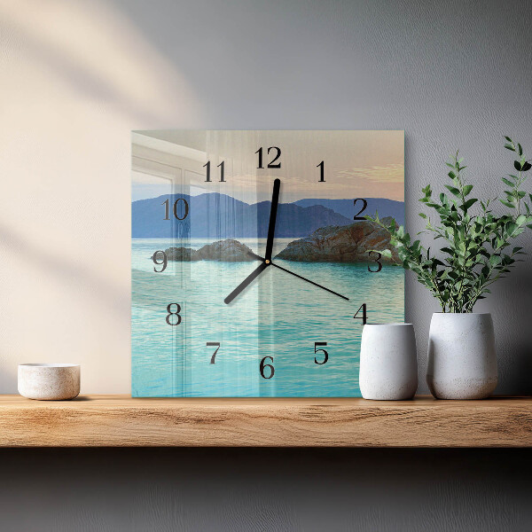 Wanduhr aus glas Sea Island