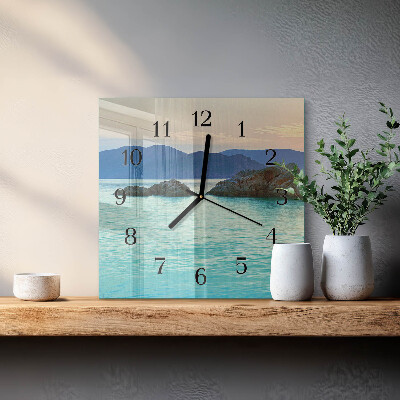 Wanduhr aus glas Sea Island