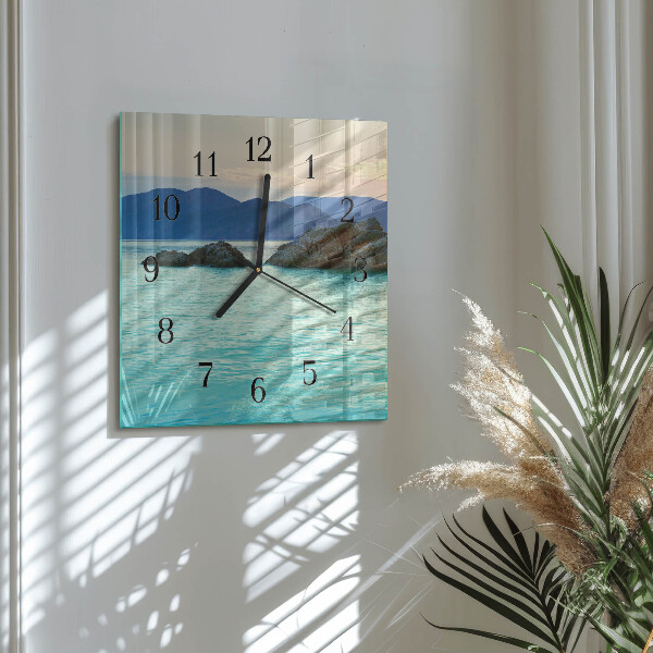 Wanduhr aus glas Sea Island