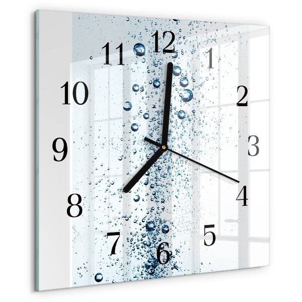 Wanduhr aus glas Wasser