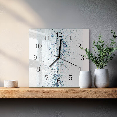 Wanduhr aus glas Wasser