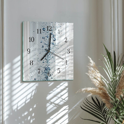 Wanduhr aus glas Wasser
