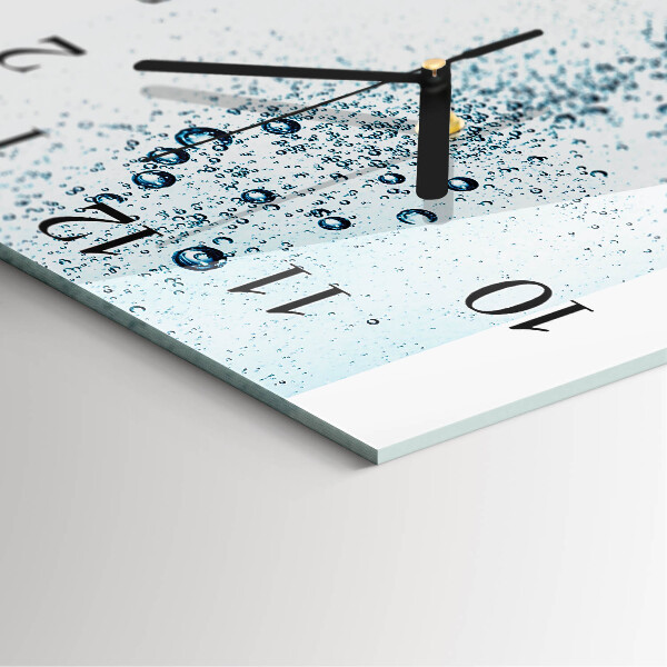 Wanduhr aus glas Wasser