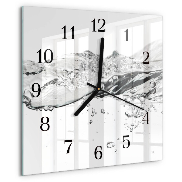 Wanduhr aus glas Wasser