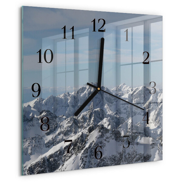Wanduhr aus glas Gebirge