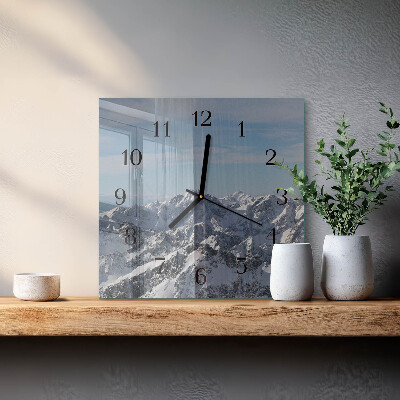 Wanduhr aus glas Gebirge