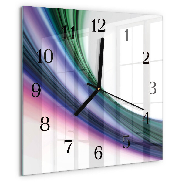 Wanduhr aus glas Abstrakte Linien