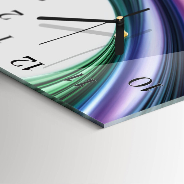 Wanduhr aus glas Abstrakte Linien
