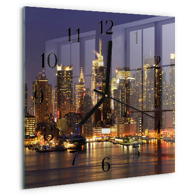 Wanduhr aus glas Horizont