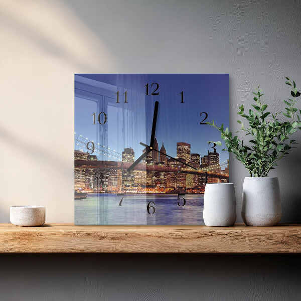 Wanduhr aus glas Horizontale Brücke