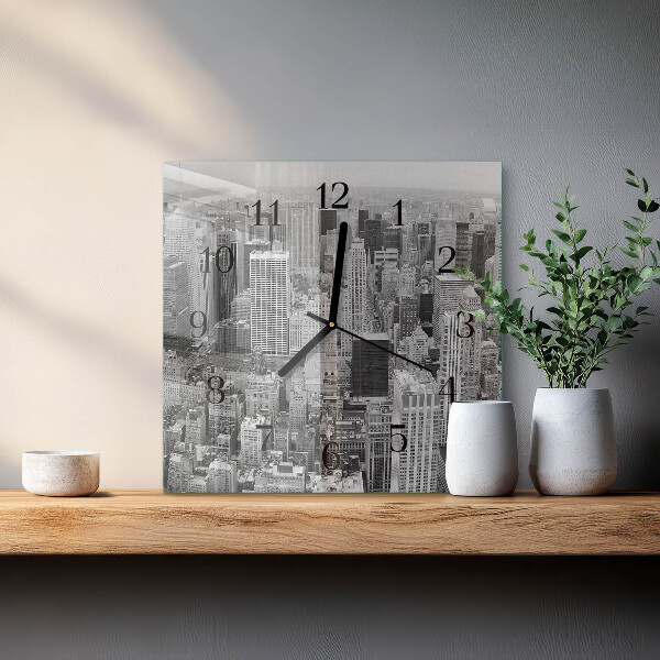 Wanduhr aus glas Horizont