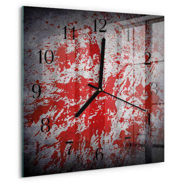 Wanduhr aus glas Flecken