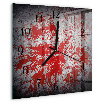 Wanduhr aus glas Flecken