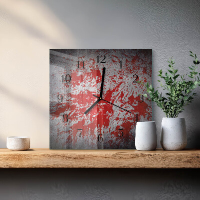 Wanduhr aus glas Flecken