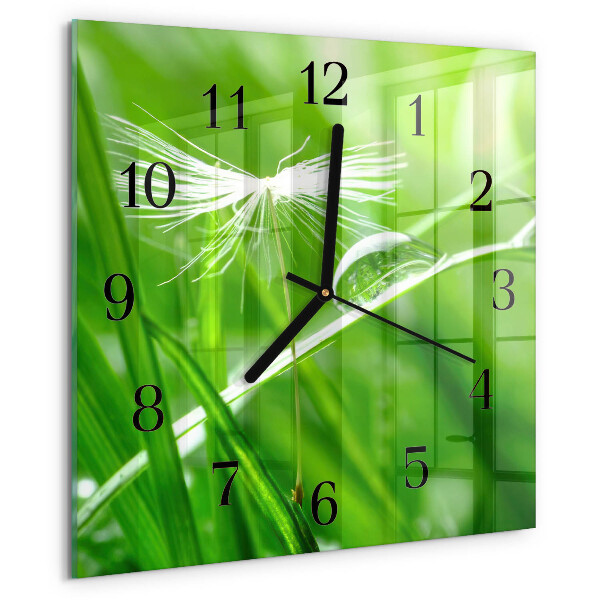 Wanduhr aus glas Gras