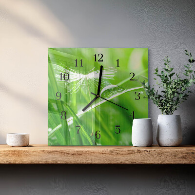 Wanduhr aus glas Gras