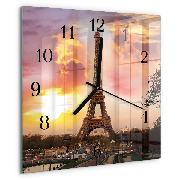 Wanduhr aus glas Eiffelturm Paris