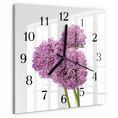 Wanduhr aus glas Blume