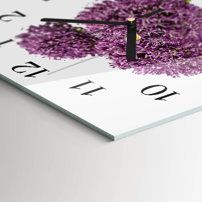 Wanduhr aus glas Blume
