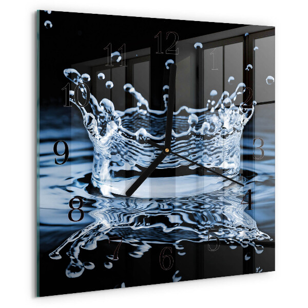 Wanduhr aus glas Wasser