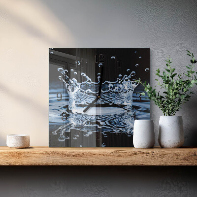 Wanduhr aus glas Wasser