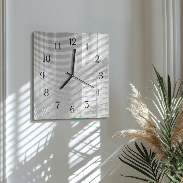 Wanduhr aus glas Abstrakte Linien