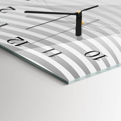 Wanduhr aus glas Abstrakte Linien