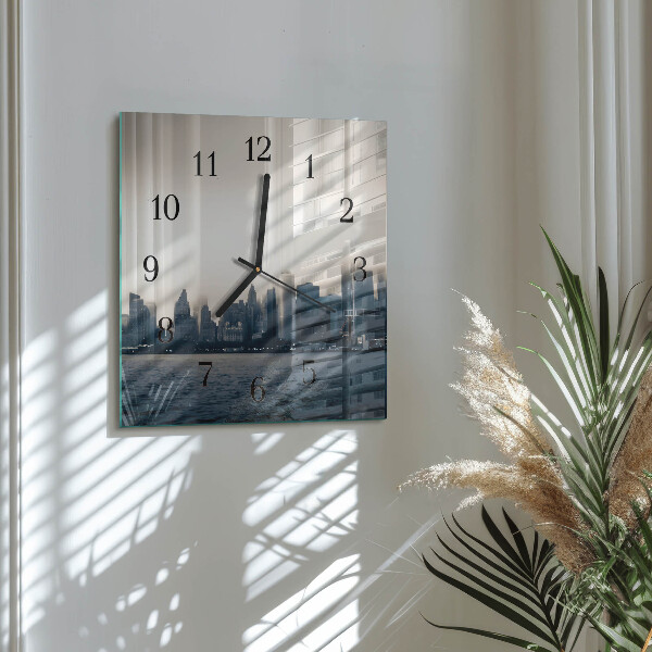 Wanduhr aus glas Horizont