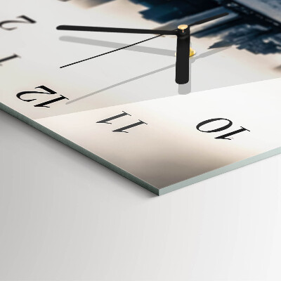 Wanduhr aus glas Horizont