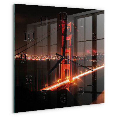Wanduhr aus glas Brücke