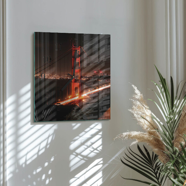 Wanduhr aus glas Brücke