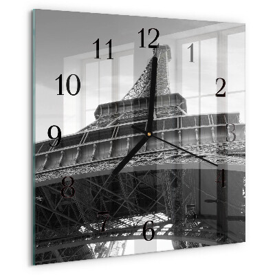Wanduhr aus glas Eiffelturm Paris