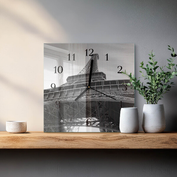 Wanduhr aus glas Eiffelturm Paris