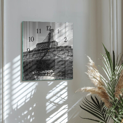 Wanduhr aus glas Eiffelturm Paris