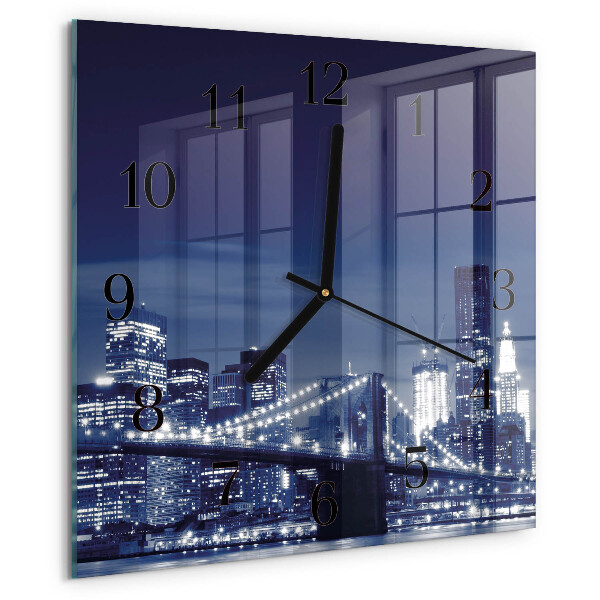 Wanduhr aus glas Horizont