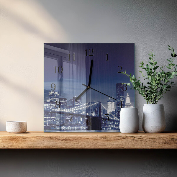 Wanduhr aus glas Horizont