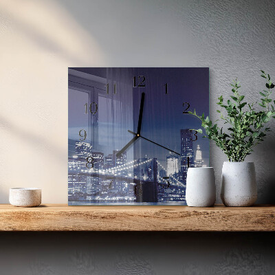 Wanduhr aus glas Horizont