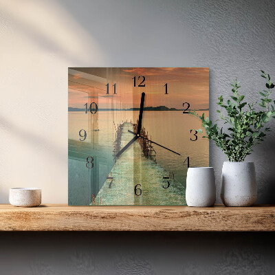 Wanduhr aus glas Netzwerk